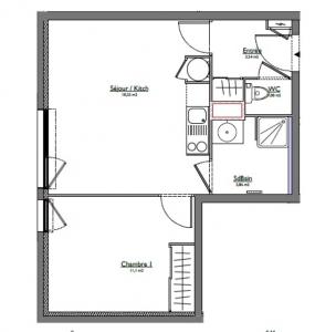 For rent Lyon-7eme-arrondissement 2 rooms 37 m2 Rhone (69007) photo 1