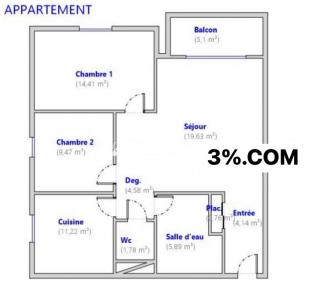 Acheter Appartement 71 m2 Bouxwiller