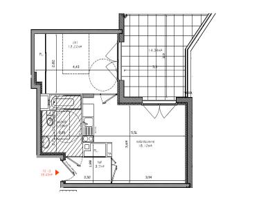 For rent Montelimar 2 rooms 39 m2 Drome (26200) photo 1