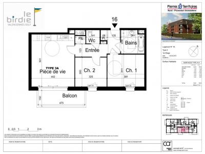 For rent Valenciennes 3 rooms 58 m2 Nord (59300) photo 1