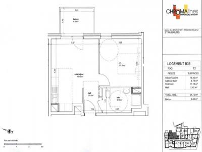 For rent Strasbourg 2 rooms 34 m2 Bas rhin (67100) photo 1