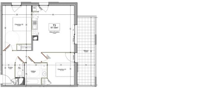 For rent Cluses 3 rooms 57 m2 Haute savoie (74300) photo 1