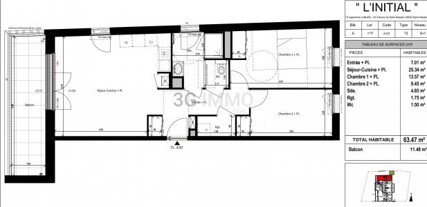 For sale Saint-nazaire 3 rooms 63 m2 Loire atlantique (44600) photo 1