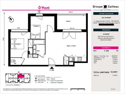 For rent Eaunes 3 rooms 52 m2 Haute garonne (31600) photo 1