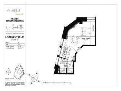 For sale Caen 1 room 29 m2 Calvados (14000) photo 3