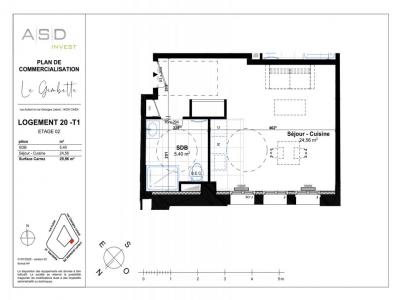 For sale Caen 1 room 30 m2 Calvados (14000) photo 2