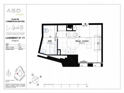 For sale Caen 1 room 24 m2 Calvados (14000) photo 3
