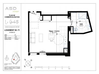 For sale Caen 1 room 37 m2 Calvados (14000) photo 2