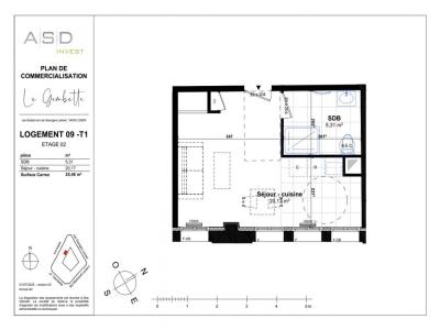 For sale Caen 1 room 25 m2 Calvados (14000) photo 2