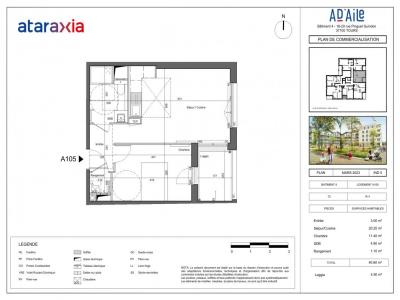 Louer Appartement 40 m2 Tours