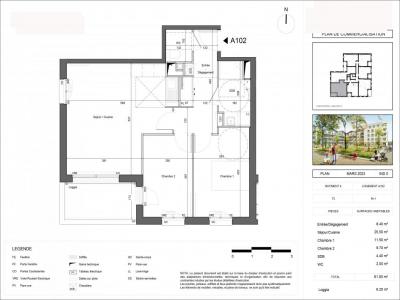 For rent Tours 3 rooms 61 m2 Indre et loire (37100) photo 1