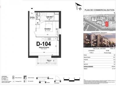 For rent Tours 2 rooms 41 m2 Indre et loire (37100) photo 1