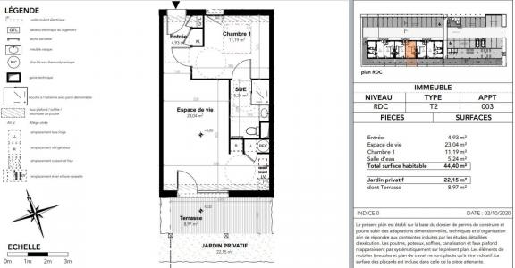 For rent Angers 2 rooms 44 m2 Maine et loire (49100) photo 1