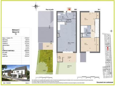 For rent Notre-dame-d'oe 3 rooms 62 m2 Indre et loire (37390) photo 1