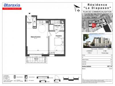 For rent Tours 2 rooms 46 m2 Indre et loire (37100) photo 4