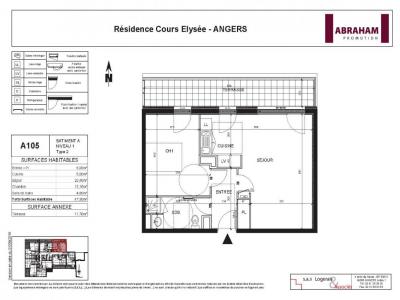 For rent Angers 2 rooms 47 m2 Maine et loire (49000) photo 1