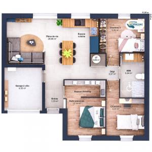 For sale Chauray 5 rooms 68 m2 Deux sevres (79180) photo 2