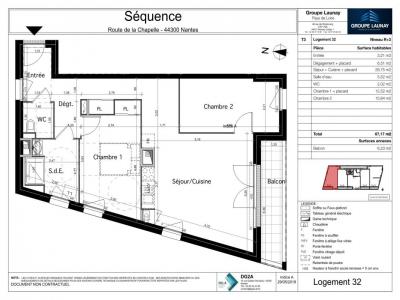 For rent Nantes 3 rooms 67 m2 Loire atlantique (44300) photo 1