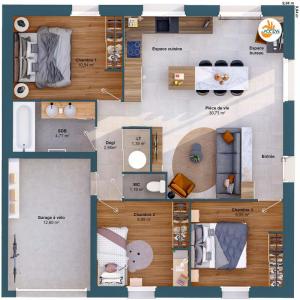 For sale Moreac 5 rooms 70 m2 Morbihan (56500) photo 2