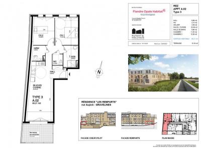 For rent Gravelines 3 rooms 65 m2 Nord (59820) photo 0