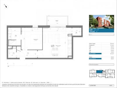 For rent Ronchin 2 rooms 47 m2 Nord (59790) photo 1