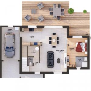 For sale Bernay 5 rooms 96 m2 Sarthe (72240) photo 2