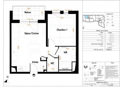 Louer Appartement 42 m2 Mulhouse