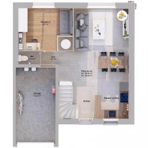 For sale Roche-blanche 6 rooms 88 m2 Loire atlantique (44522) photo 3