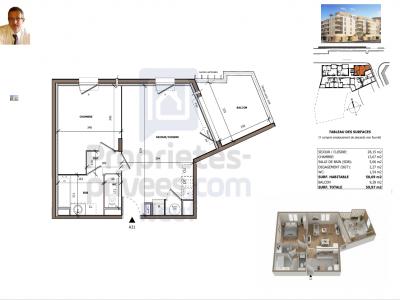 For sale Beziers 2 rooms 50 m2 Herault (34500) photo 2