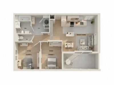 For sale Beziers 3 rooms 61 m2 Herault (34500) photo 2