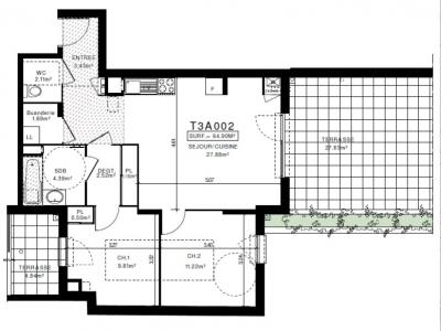 For rent Clermont-ferrand 3 rooms 64 m2 Puy de dome (63000) photo 0