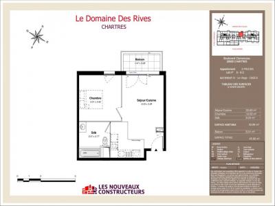 For rent Chartres 2 rooms 39 m2 Eure et loir (28000) photo 1