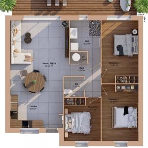 Acheter Maison 83 m2 Trois-palis