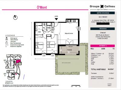 Louer Appartement 64 m2 Eaunes