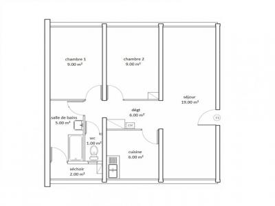 For rent Artaise-le-vivier BAIRON-ET-SES-ENVIRONS 3 rooms 57 m2 Ardennes (08390) photo 1