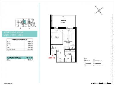 For rent Bezannes 2 rooms 46 m2 Marne (51430) photo 2