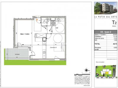 For rent Saint-priest 2 rooms 48 m2 Rhone (69800) photo 1