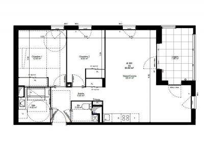 For rent Albertville 3 rooms 63 m2 Savoie (73200) photo 0