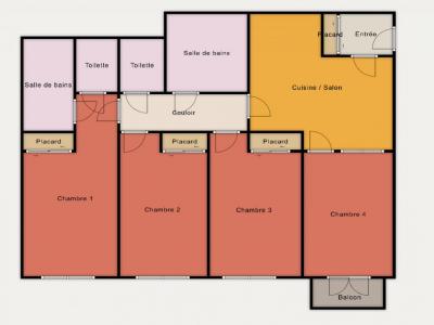 For rent Clichy 4 rooms 18 m2 Hauts de Seine (92110) photo 4