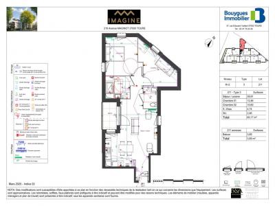 Annonce Location 3 pices Appartement Tours 37