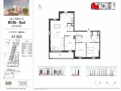 Annonce Vente 4 pices Appartement Mans 72