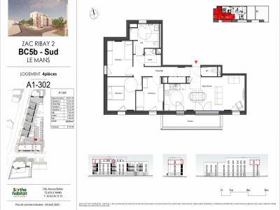 Annonce Vente 4 pices Appartement Mans 72