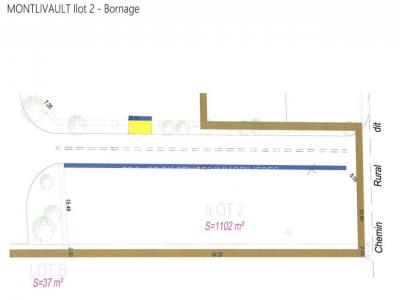 Acheter Terrain 1102 m2 Montlivault