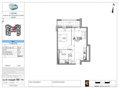 Louer Appartement Tours 602 euros