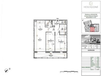 For rent Bezannes 3 rooms 73 m2 Marne (51430) photo 4