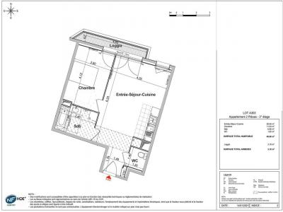 For rent Noisy-le-sec 2 rooms 48 m2 Seine saint denis (93130) photo 1