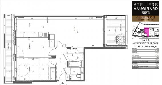 Annonce Location 3 pices Appartement Paris-15eme-arrondissement 75