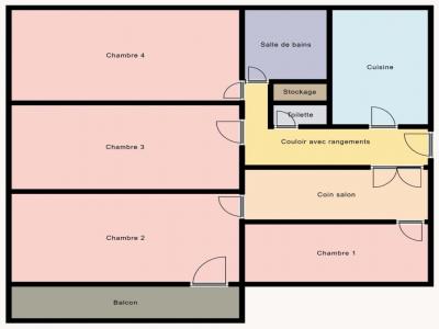 For rent Paris-19eme-arrondissement 4 rooms 17 m2 Paris (75019) photo 3