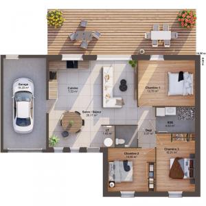 For sale Courville-sur-eure 5 rooms 79 m2 Eure et loir (28190) photo 2