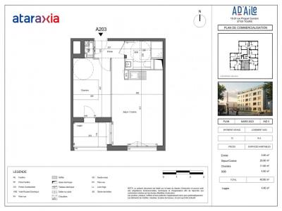 Louer Appartement 40 m2 Tours